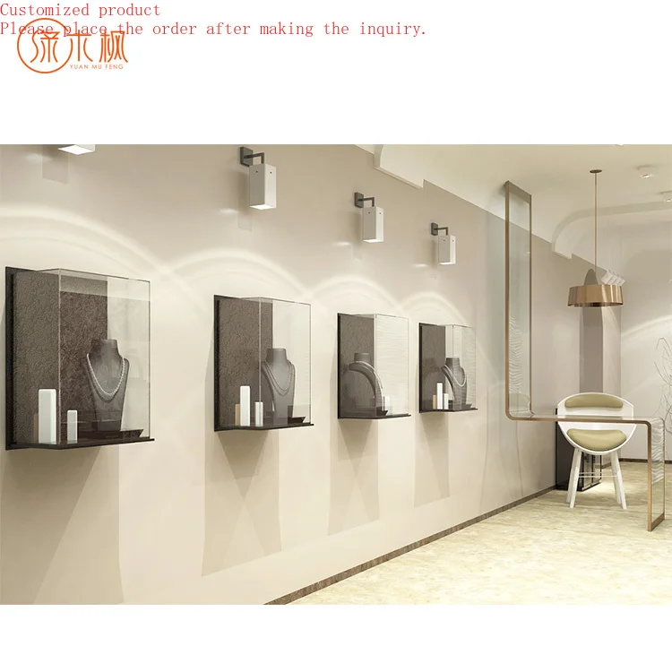 

OEM Glass Jewelry Showcase Interior Design Counter Design Jewellery Shop Factory Supply Custom