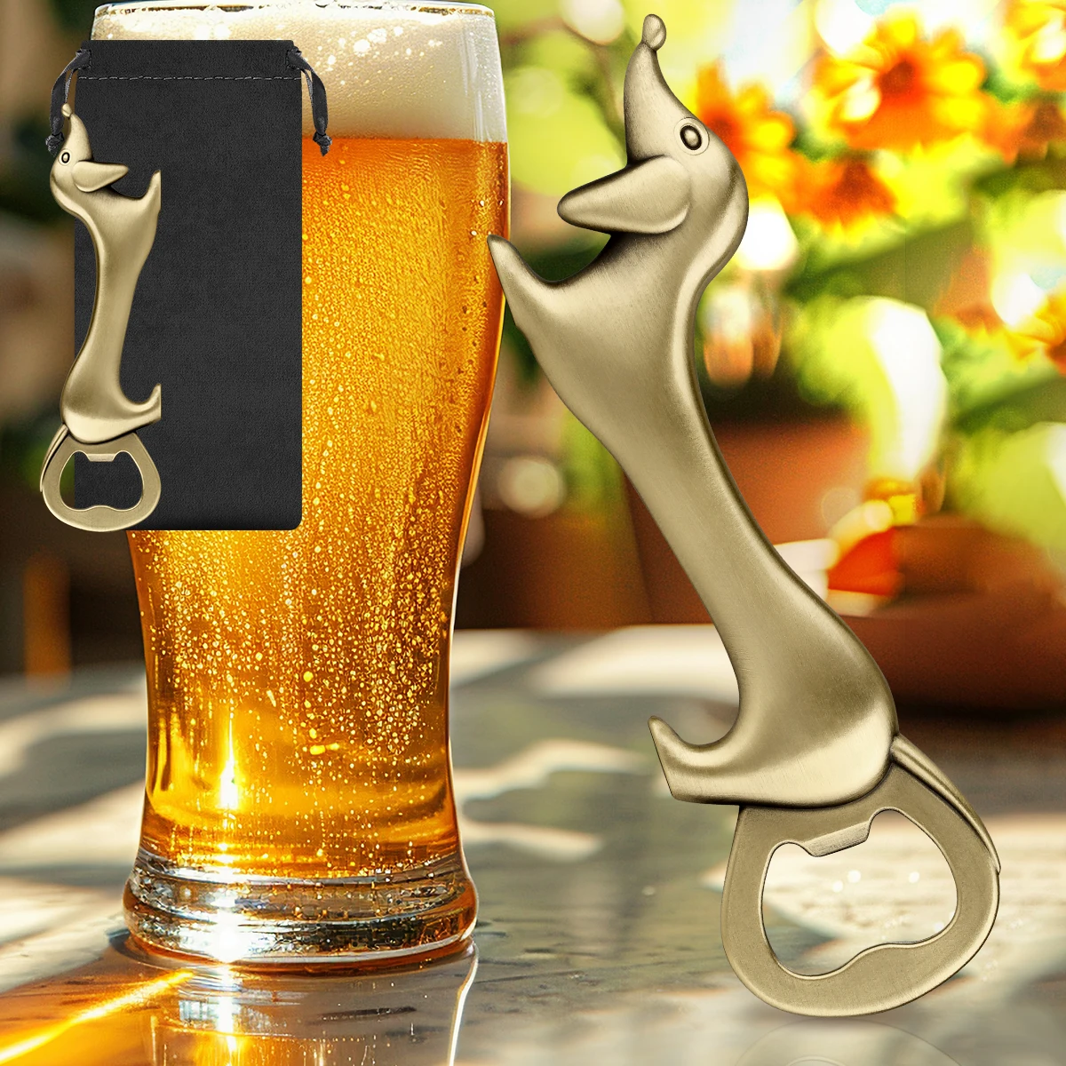 

Dachshund Pet Dog Bottle Openers Grey/Bronze Sausage Dog Corkscrew Novel Beer Opener Home Bar Kitchen Tools Gifts for Pet Lovers