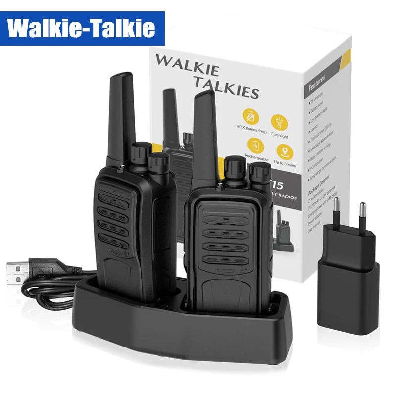 Уличная беспроводная рация, двухдиапазонная двусторонняя радиостанция, портативная портативная рация дальнего действия, перезаряжаемая для отеля