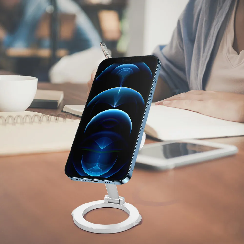 

Вращающийся на 360° держатель для телефона в автомобиль с телескопической подставкой, съемным магнитным креплением на приборную панель, антивибрационный, двусторонний