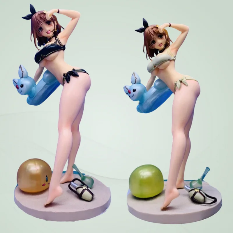 Anime Swimsuit Action Figure Beautiful Girl Lisa's Alchemy Workshop Two-Color Standing Posture Collectible Toy for Boys