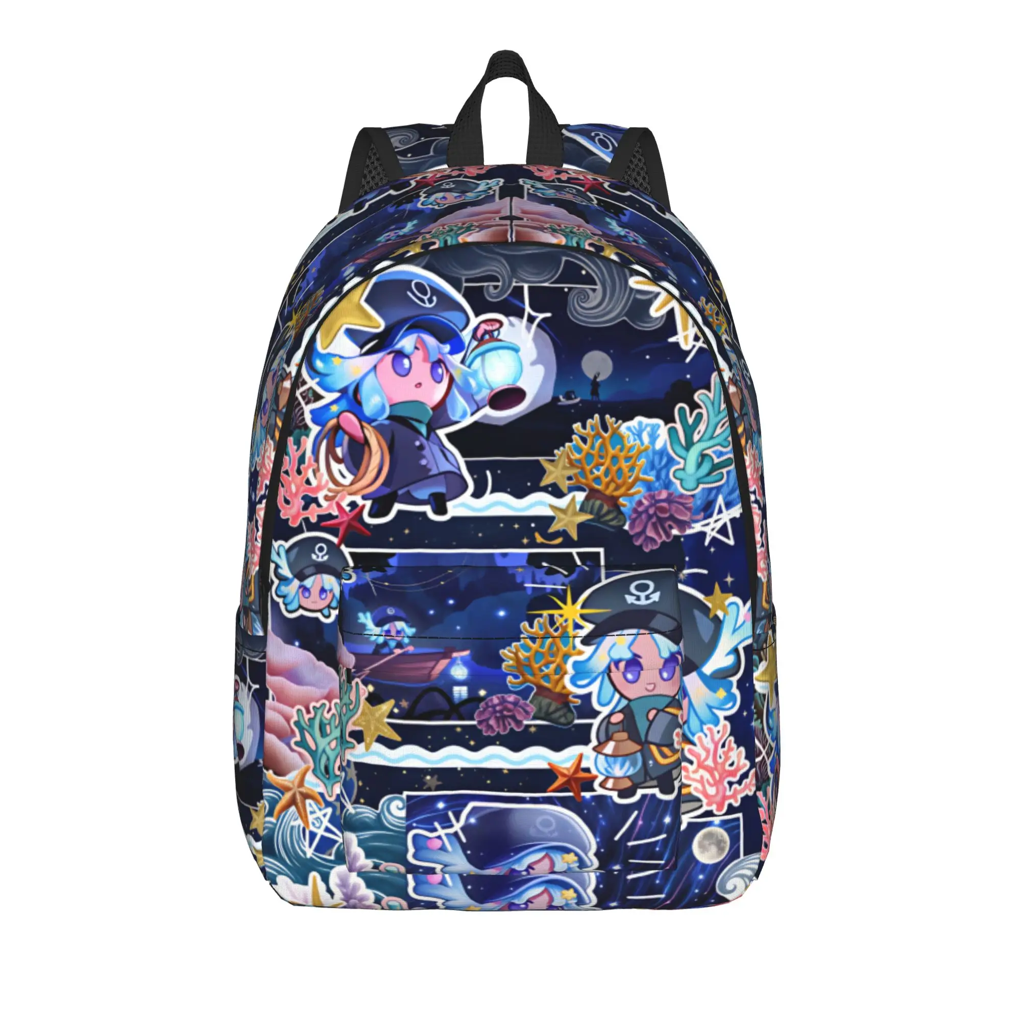 Star Coral Cookie ! Backpack Unisex Cookie Run Kingdom Breathable Backpacks Polyester Stylish School Bags Custom Rucksack