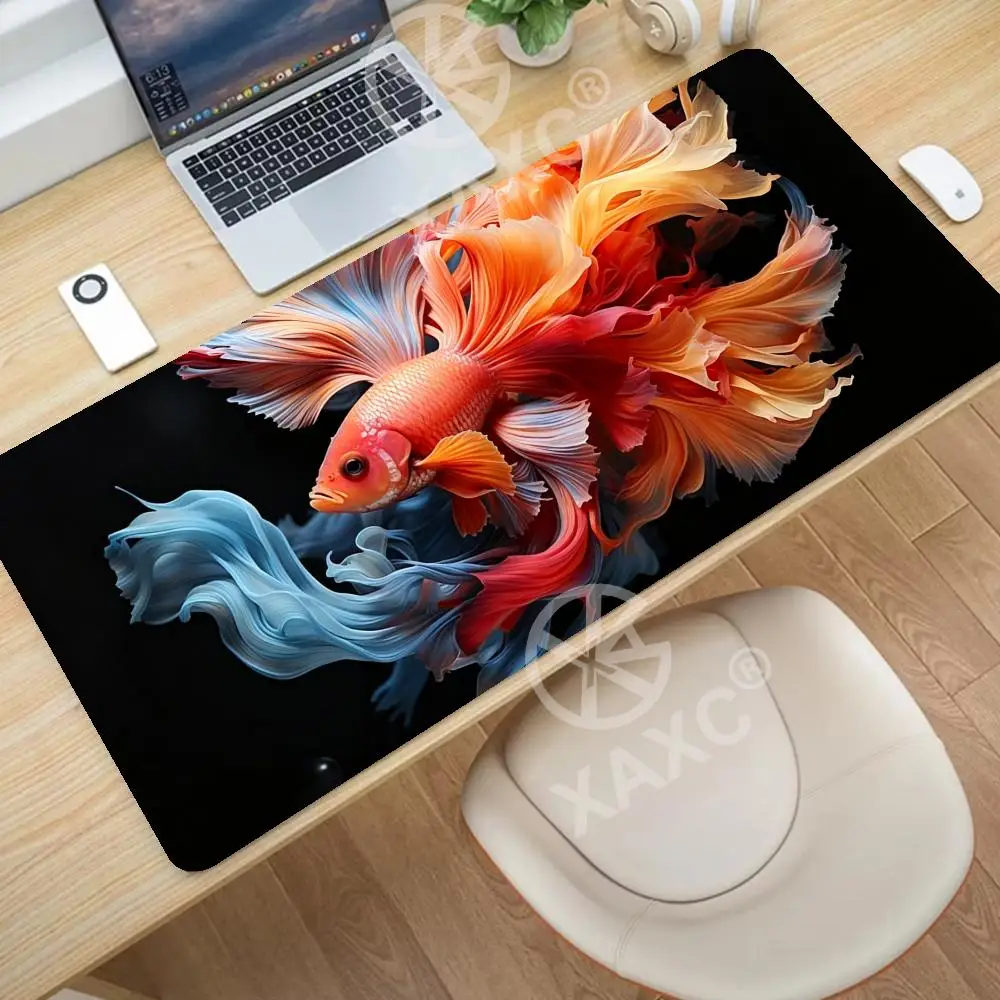 PadStunning betta fish art with flowing fins, non-slip base & smooth surface. Elevate your desk with vibrant style XAXC