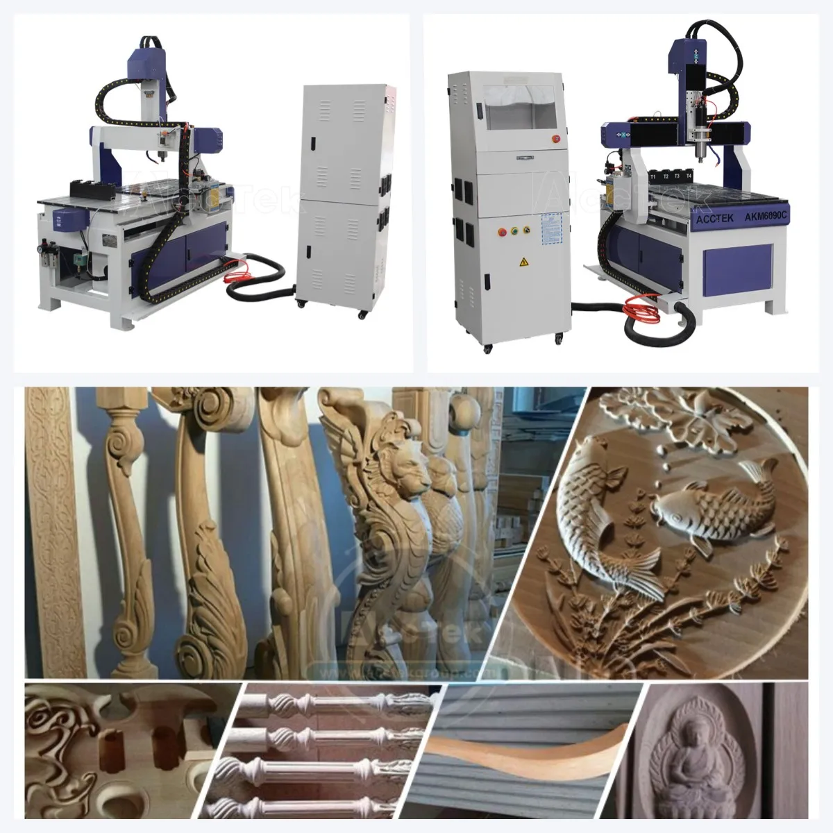 

600*900 AccTek Mini Wood Carving Machine Carpentry Wood Caft Making Tools CNC Wood Acrylic Engraving Machine