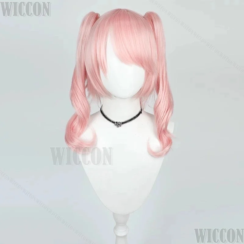 d;4'v\6.h/Game Project Sekai Colorful Stage! Mizuki Akiyama Pink Wig Cosplay Prop Double ponytail Hair Women Girls C6;j'3\s,9'b/ view 3