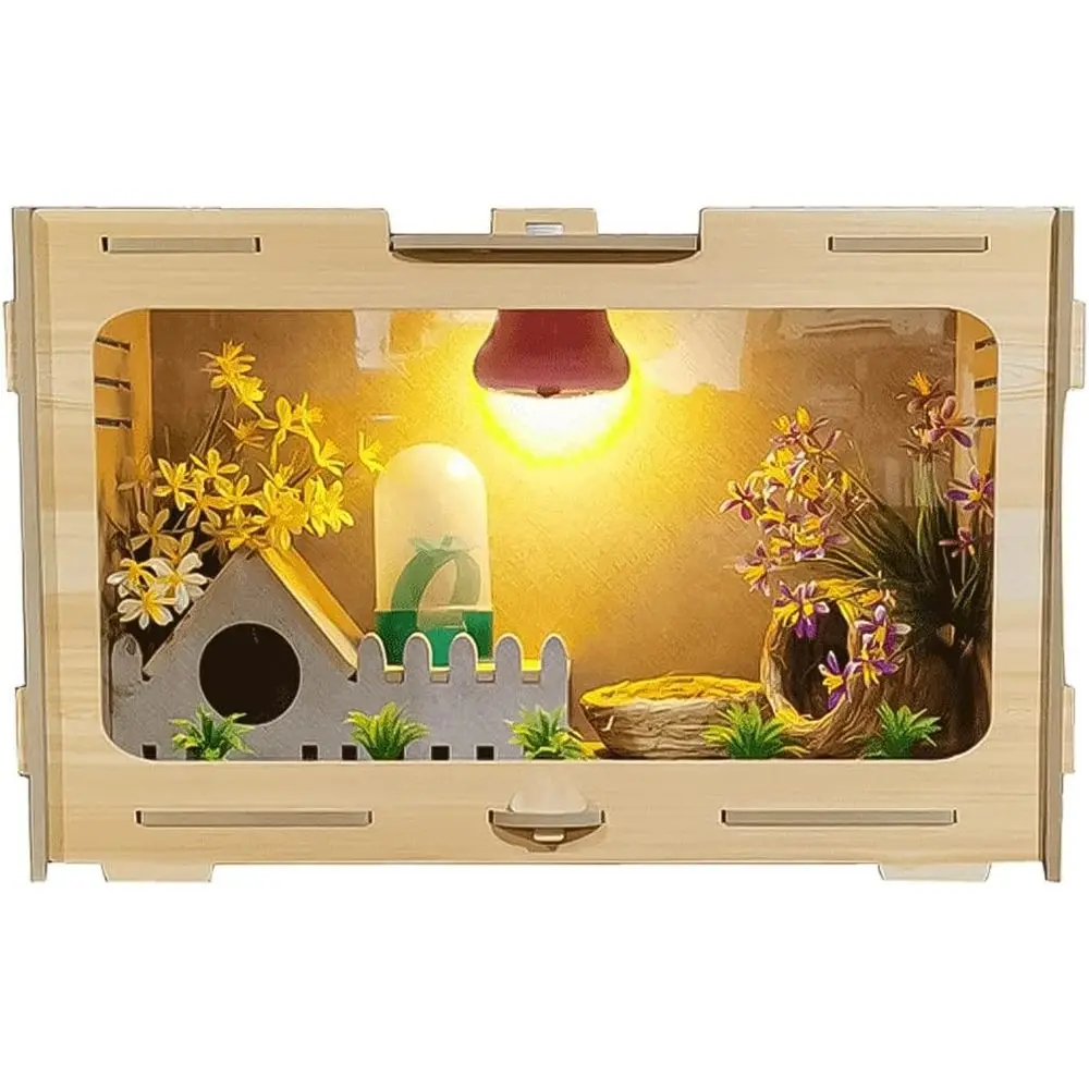 

Портативный контейнер для ящериц и змей, деревянный транспортный бокс для животных, 61x36x41 см