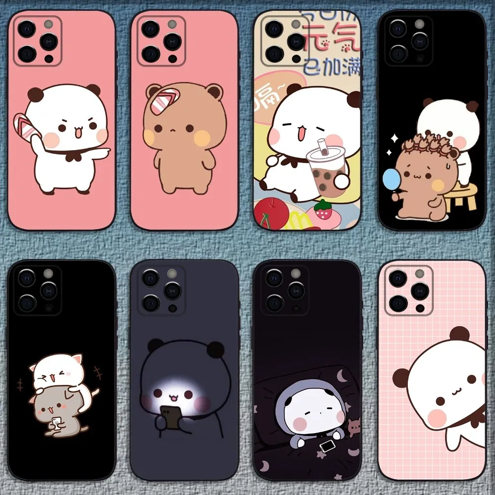 Cartoon Cute BuBu DuDu Phone Case For iPhone 16,15,14,13,12,11,Pro,X,XS,Max,XR,Plus,Mini Soft Black Cover