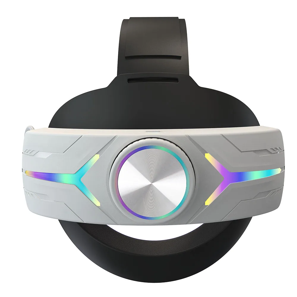 

Регулируемый ремешок для VR-гарнитуры с RGB-подсветкой, альтернативный ремешок с LED-подсветкой, перезаряжаемый аккумулятор 8000 мАч, снижает давление на лицо, для Meta Quest 3