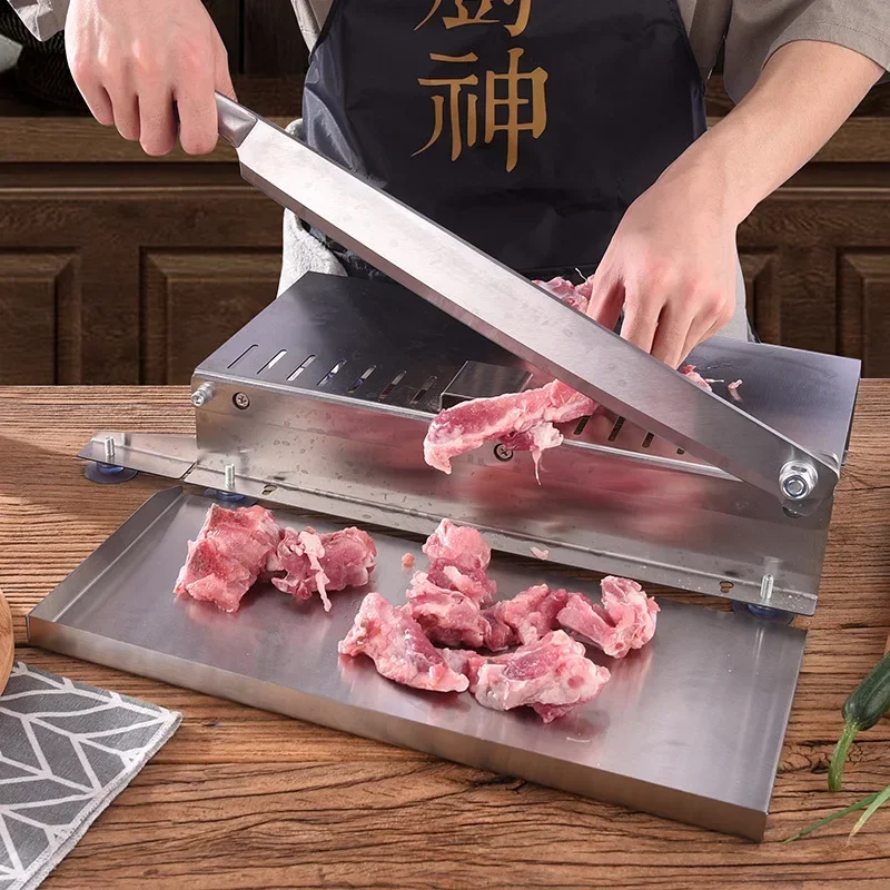 

Commercial Household Manual Lamb Slicer Bone Cutting Machine Beef Herb Mutton Rolls Cutter Frozen Meat Slicer Kitchen Gadgets