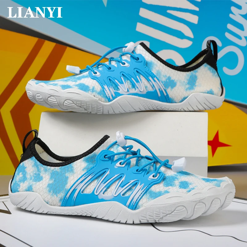 

LIANYI Пляжная обувь для плавания с пятью пальцами, пара обуви для водных видов спорта, нескользящая, дышащая, быстросохнущая пляжная обувь для плавания