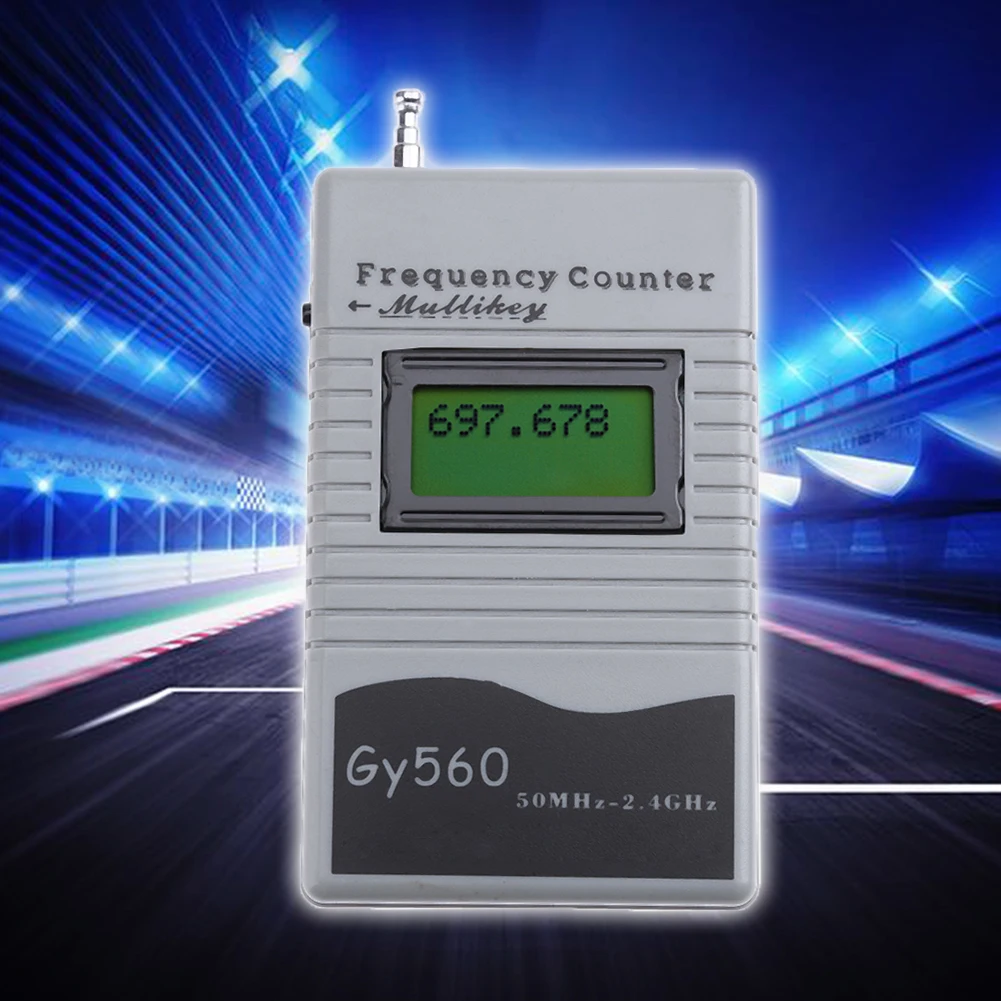 GY560 Frequency Counter Meter Tester Two-Way Radio Transceiver 50MHz-2.4GHz GSM  7 DIGIT LCD Display with Signal