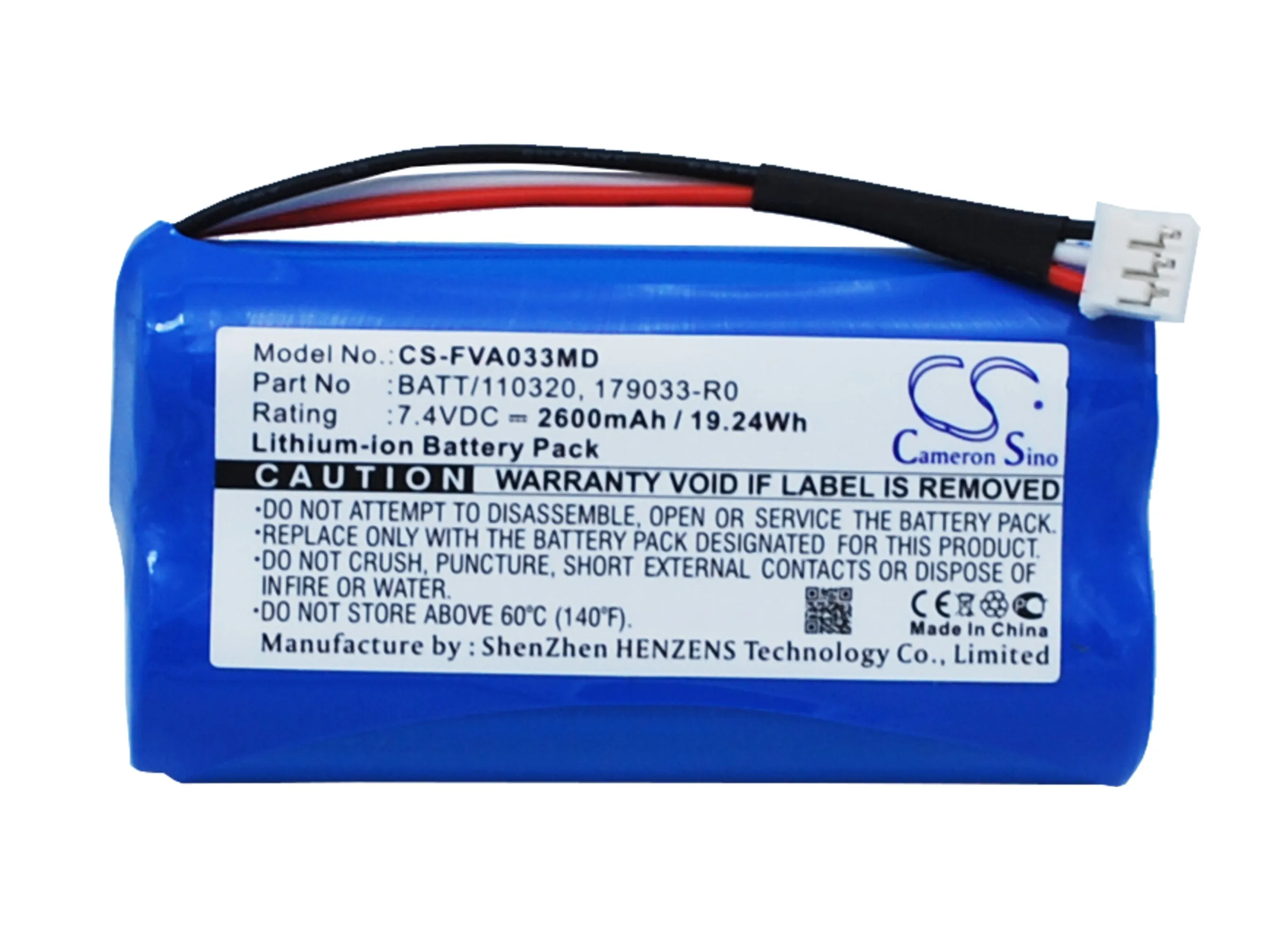 Batería de repuesto CS para bomba de infusión Fresenius Volumat Agilia, bomba de infusión Volumat Agilia PN:179033-R0 2600mAh / 19.24Wh