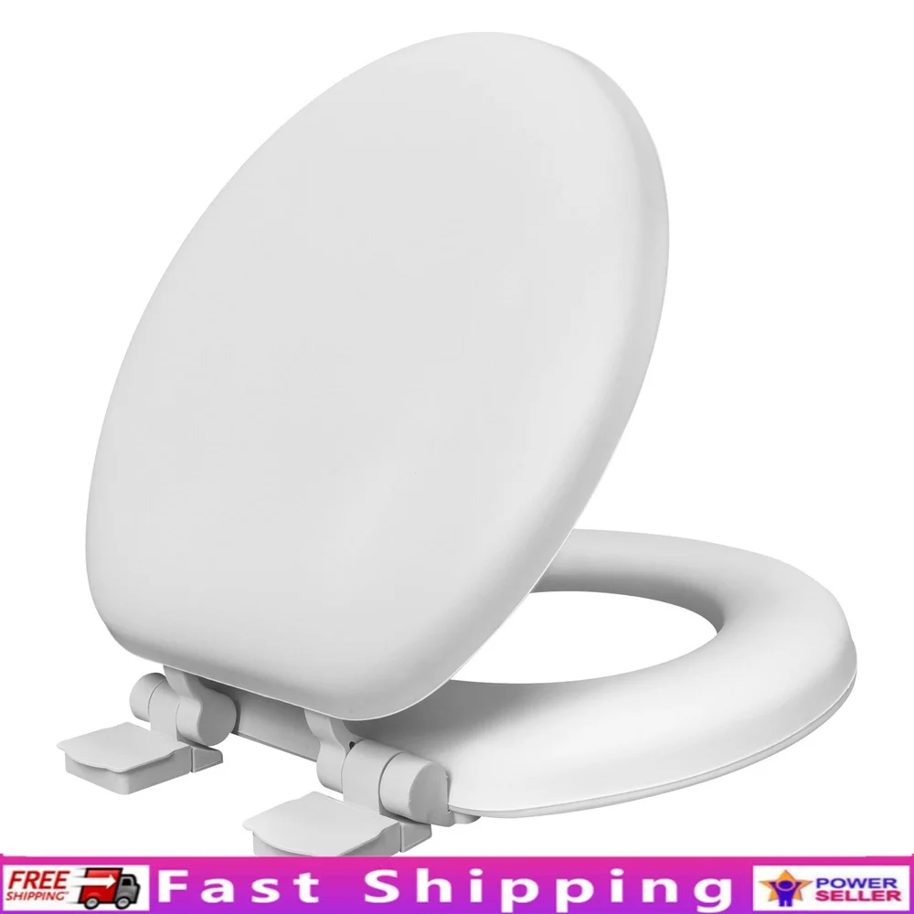 

Мягкое сиденье для унитаза премиум-класса–17 дюймов с откидным слайдером, петлями QR и SL, кожа ТПУ)