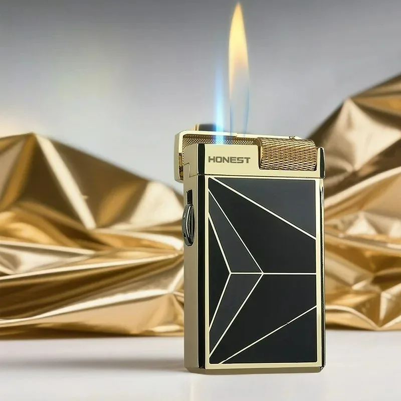 HONEST's New Direct Charge Windproof Lighter Visual Transparent Gas Chamber Cigar Exclusive High End Business Product