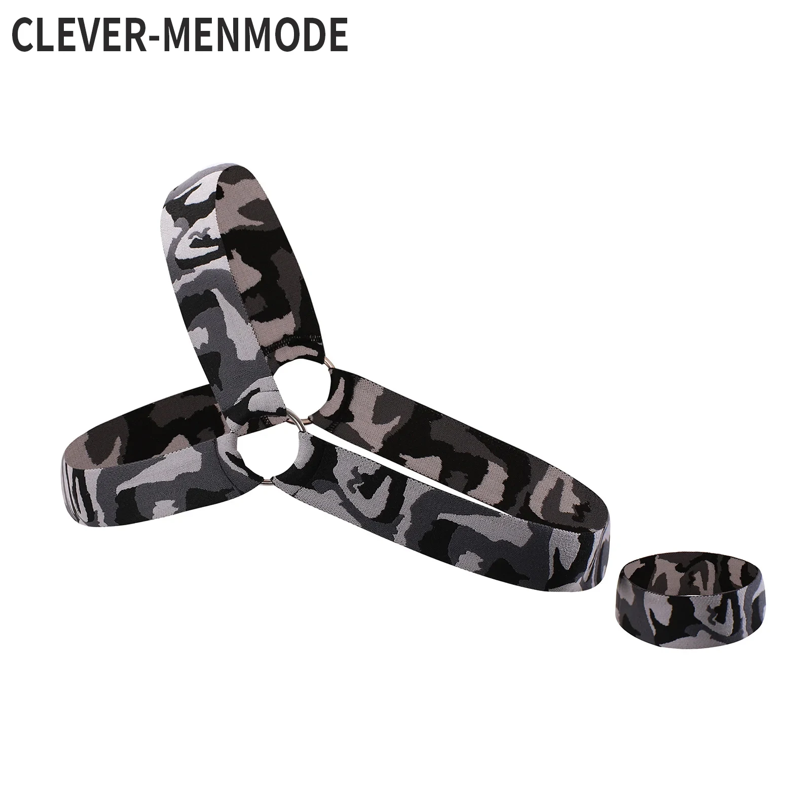 CLEVER-MENMODE męskie Halter szyi uprząż Bondage Clubwear kostium elastyczne ramię ciało klatka piersiowa mięśni hombre pasek Arnes