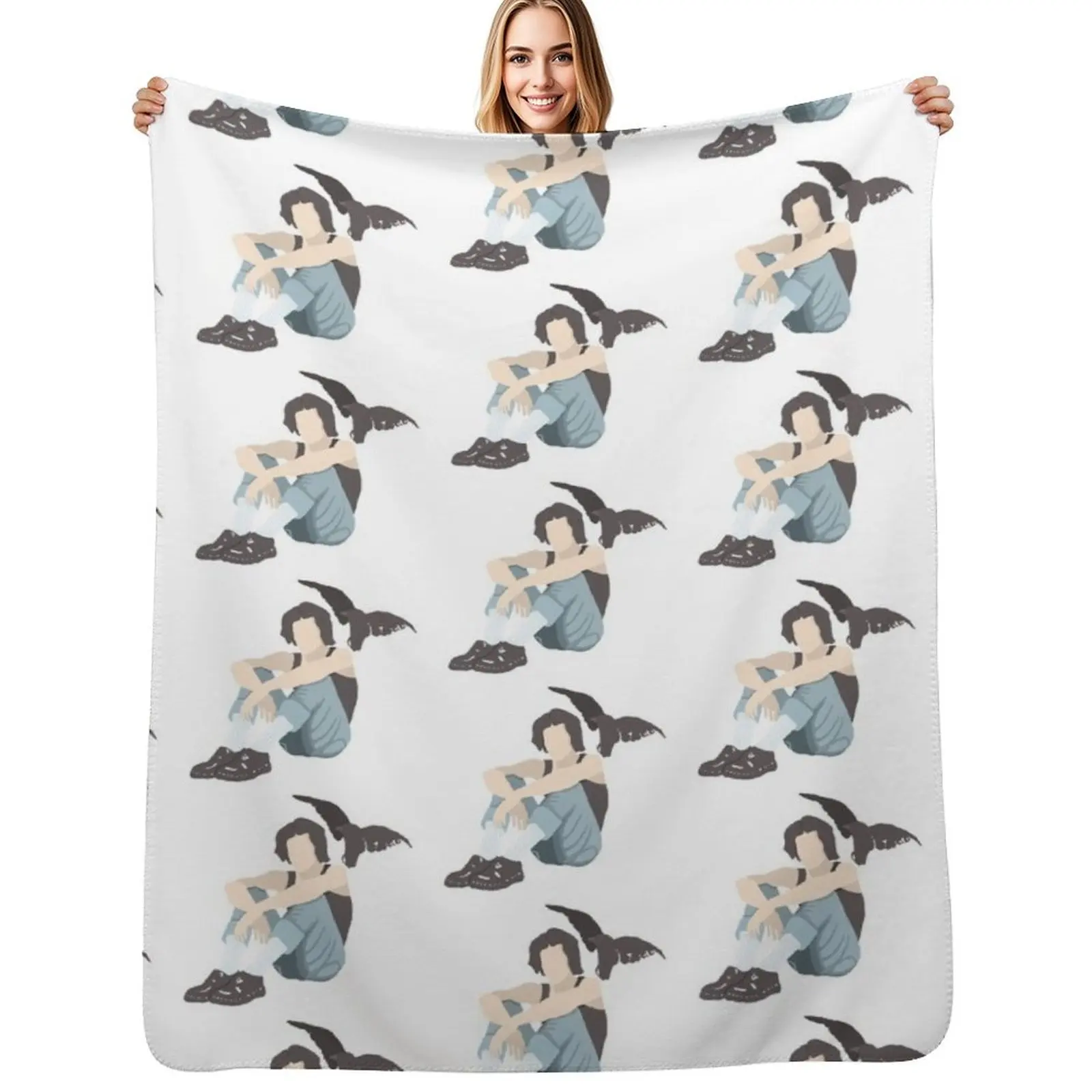 

kid krow conan gray Throw Blanket Stain Resistant Cozy Warm Blanket