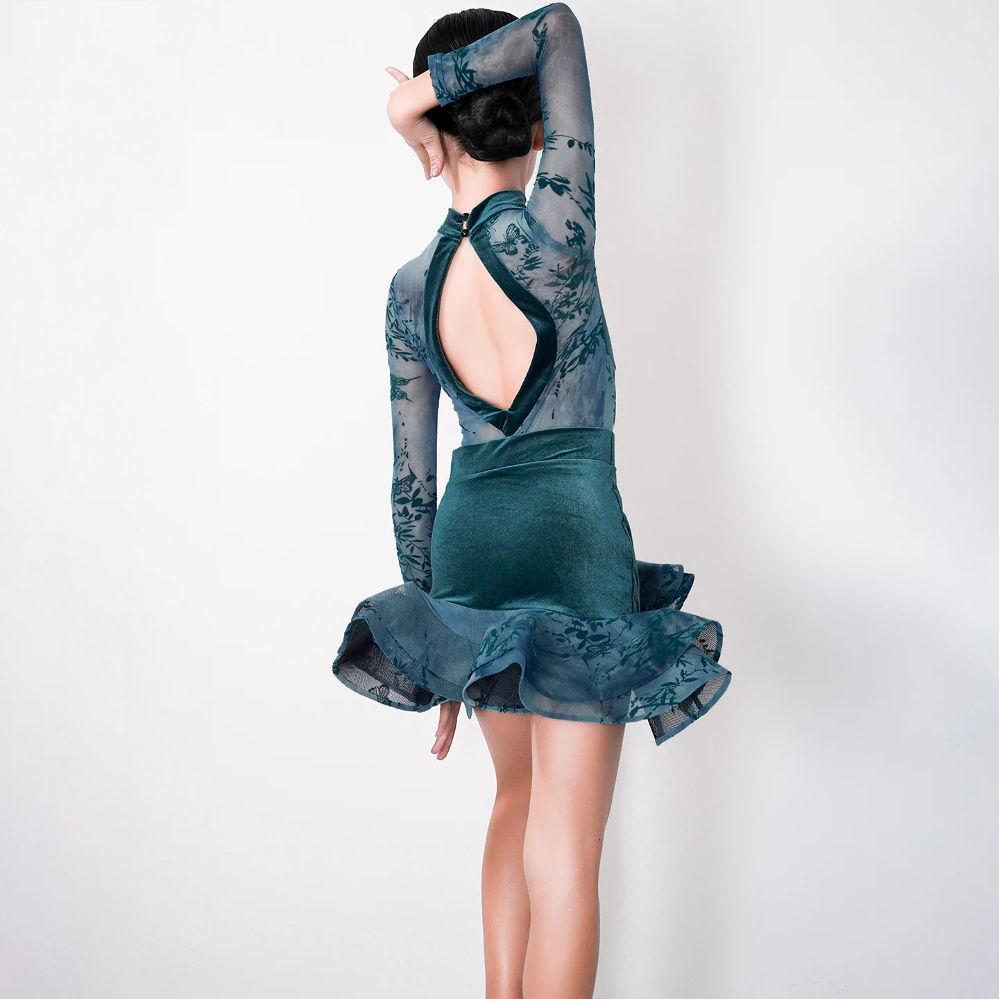 Bambini Cha Cha Samba Costume da ballo latino Ragazze Salsa Vestito da ballo latino Vestito da ballo per ragazze Gonna da ballo standard Abito da ballo