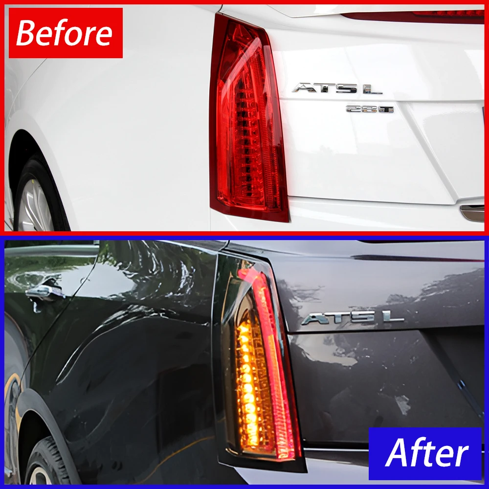 Car Taillights Assembly For Cadillac ATS 2014-2018 LED Auto Rear Lamps Upgrade High Quality Flashing Signal Light Accessories