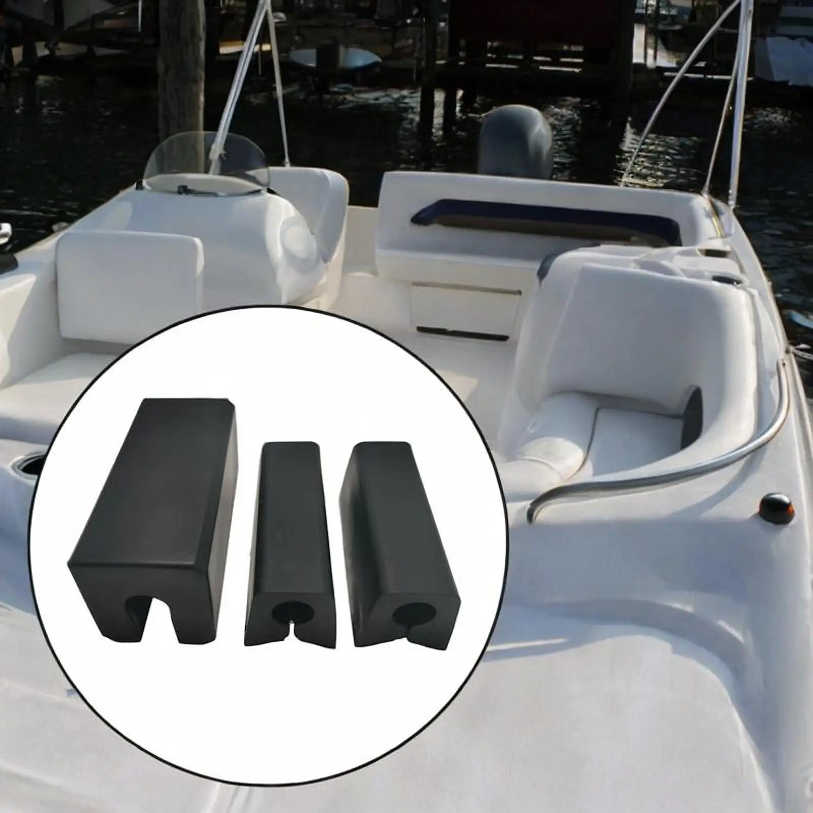 Boat Motor Engine Support Boat Accessories Single Wedge Transom Protector Replacement Rubber Bracket Outboard Motor Support