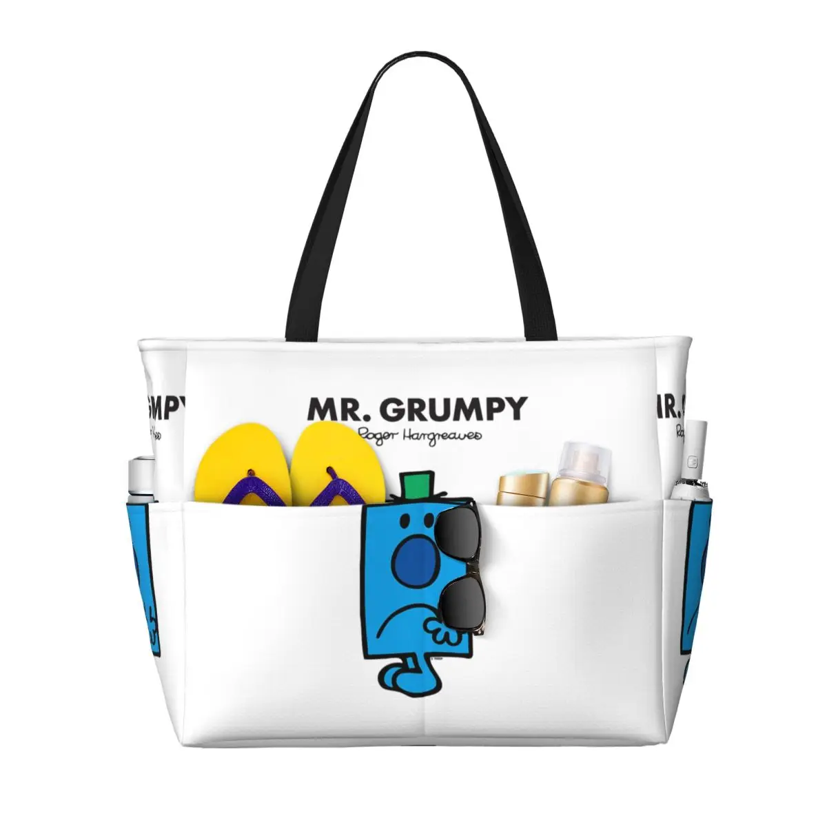 Mr. Grumpy Beach Tote Bag Sport Gym Yoga Duffle Large Tote Bag Women Travel Bag Fitness bag