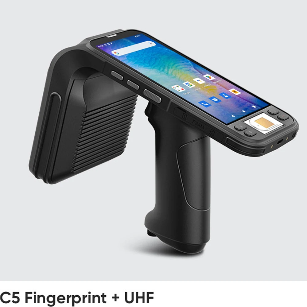 Chainway C5 IP65 Waterproof Handheld PDA Big Screen 2D Newland Barcode Scanner Fingerprint Reader NFC UHF RFID Data Collection D