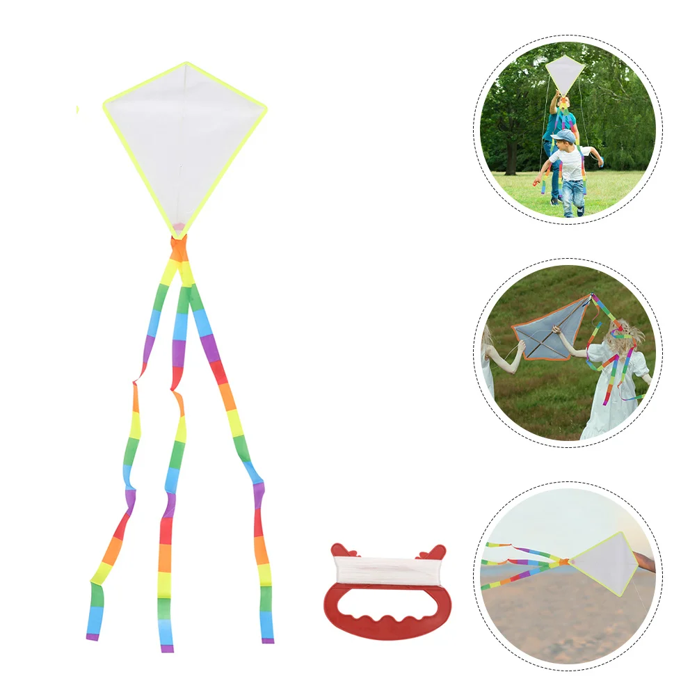 DIY Kite Blank Coloring Interactieve tekening Draagbare Kids Art Kit Fly Steady in Sky Kites voor peuters Kites Blank