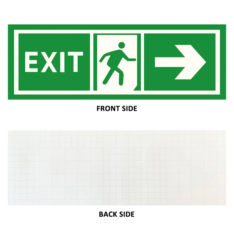 Roadstar 5Pieces Glow In Dark Photoluminescent Sign  Exit Sign Walls Sticker Safety Stage Night Vision Home Decoration