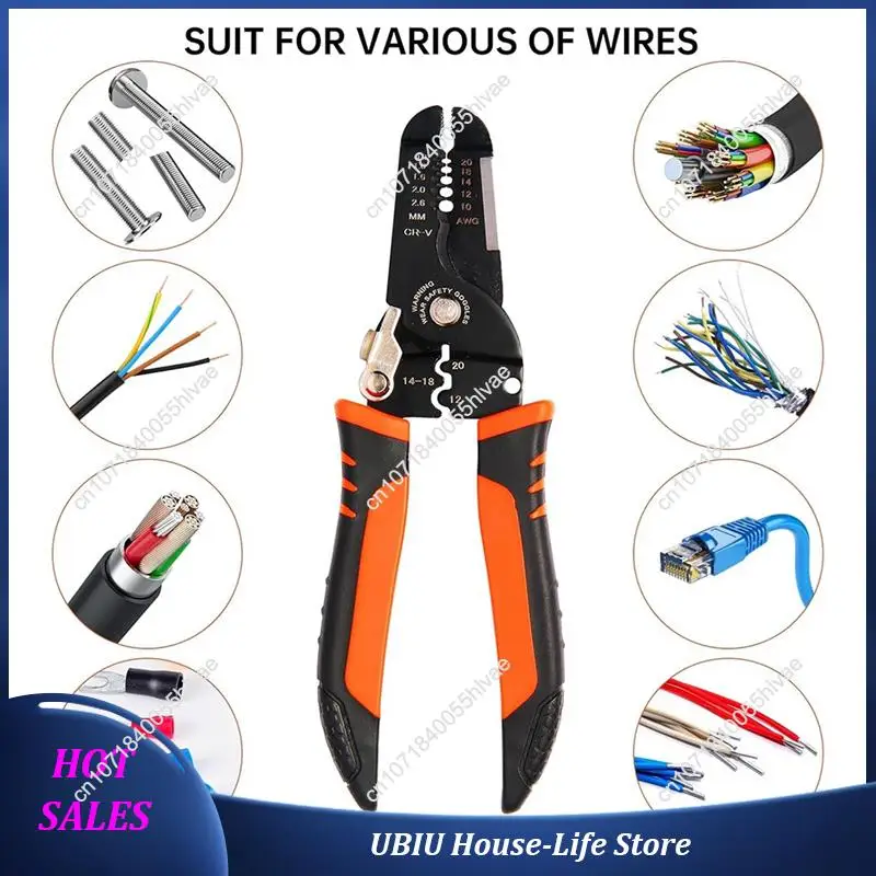 أدوات يدوية متعددة الوظائف أداة تعرية الأسلاك، أداة تعرية الأسلاك من الجيل الثالث أو أداة العقص، مكشكش الأسلاك 5 في 1 أو القاطع - أفضل Sel #6