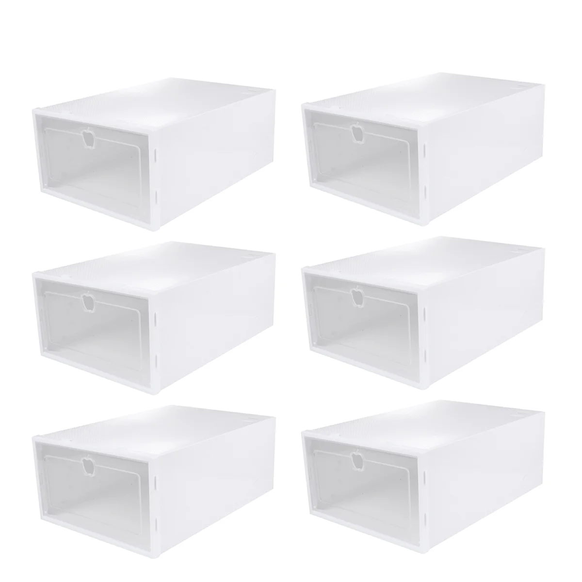 6 Pcs Display Box Work Foldable Storage Bins Sneaker Shoes Boxes Basketball Container