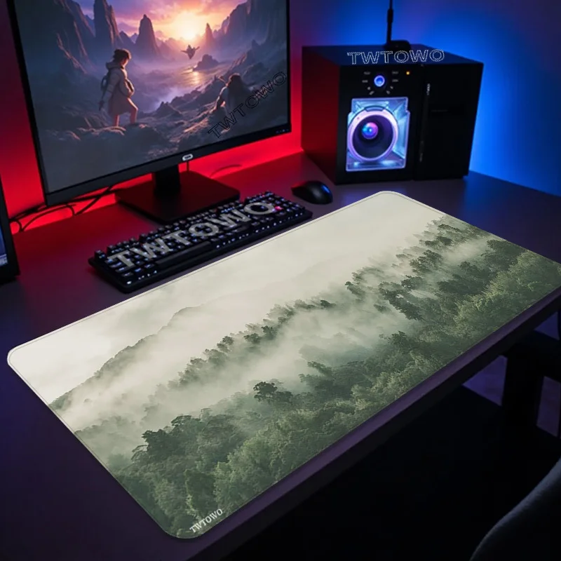 Mouse Pad Forest Green Gaming printon demand HD Home Computer Mousepad XXL Mouse Mat Non-Slip Natural Rubber Computer Mice Pad