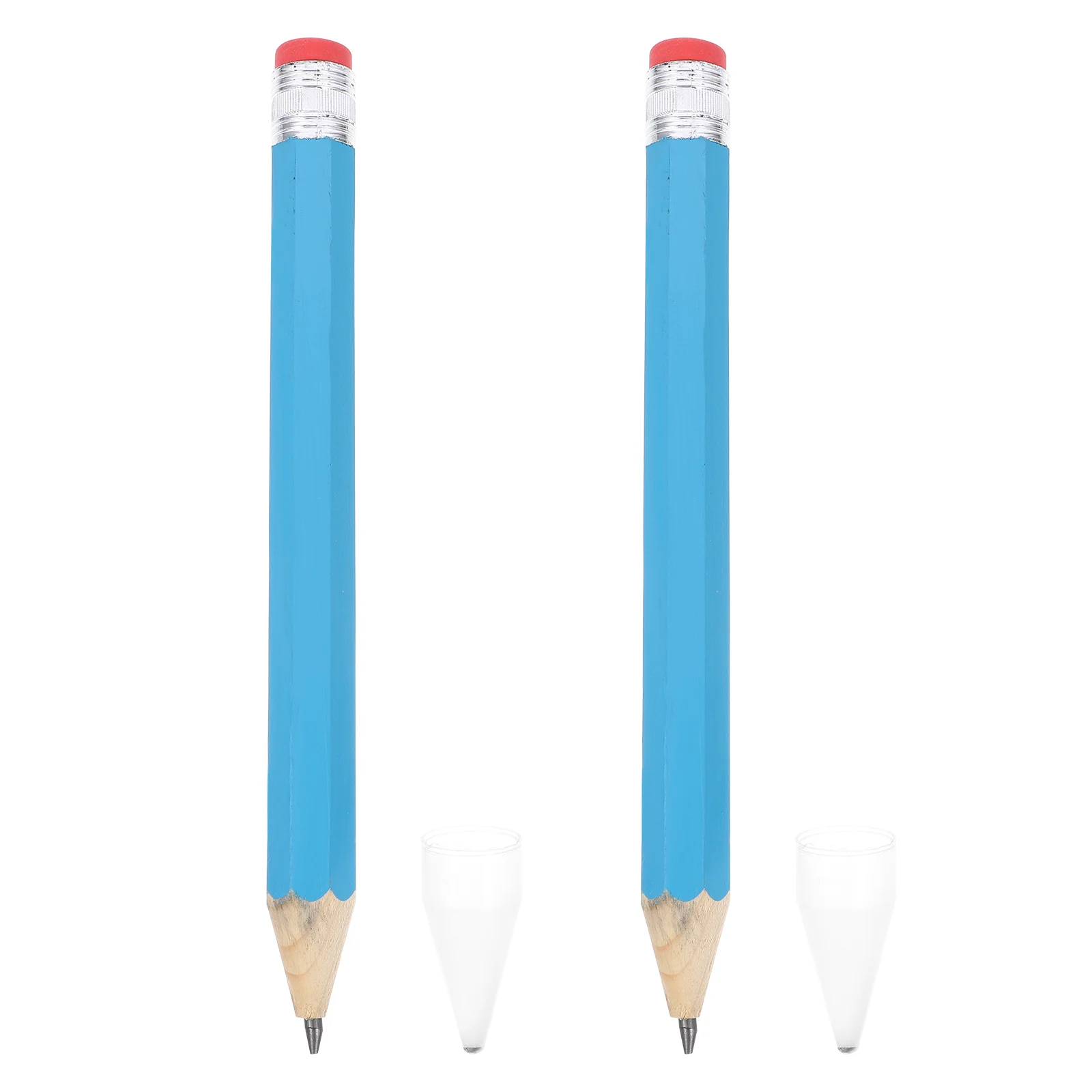 

2 Pcs Jumbo Pencil Large Wooden Automatic Sharpener Writing Desktop Preschool Giant Prop