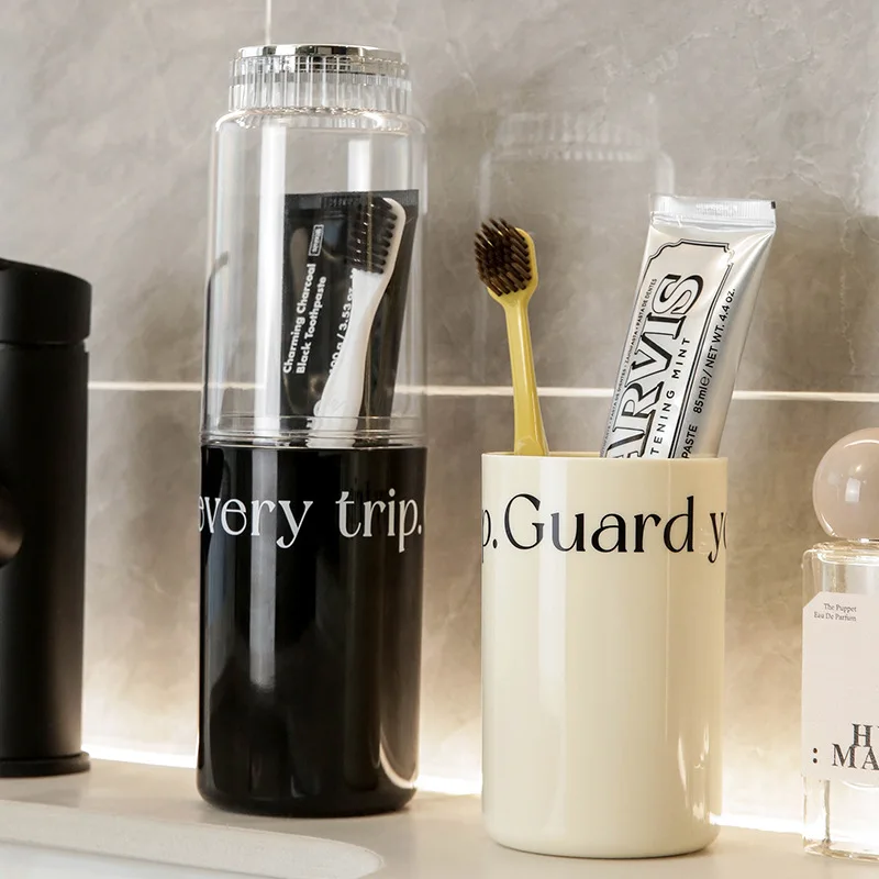 New Travel Rinse Cup Portable Toothbrush Cup Mouthwash Cup Set Travel Light Luxury Toothpaste Toothbrush Storage Box Utility