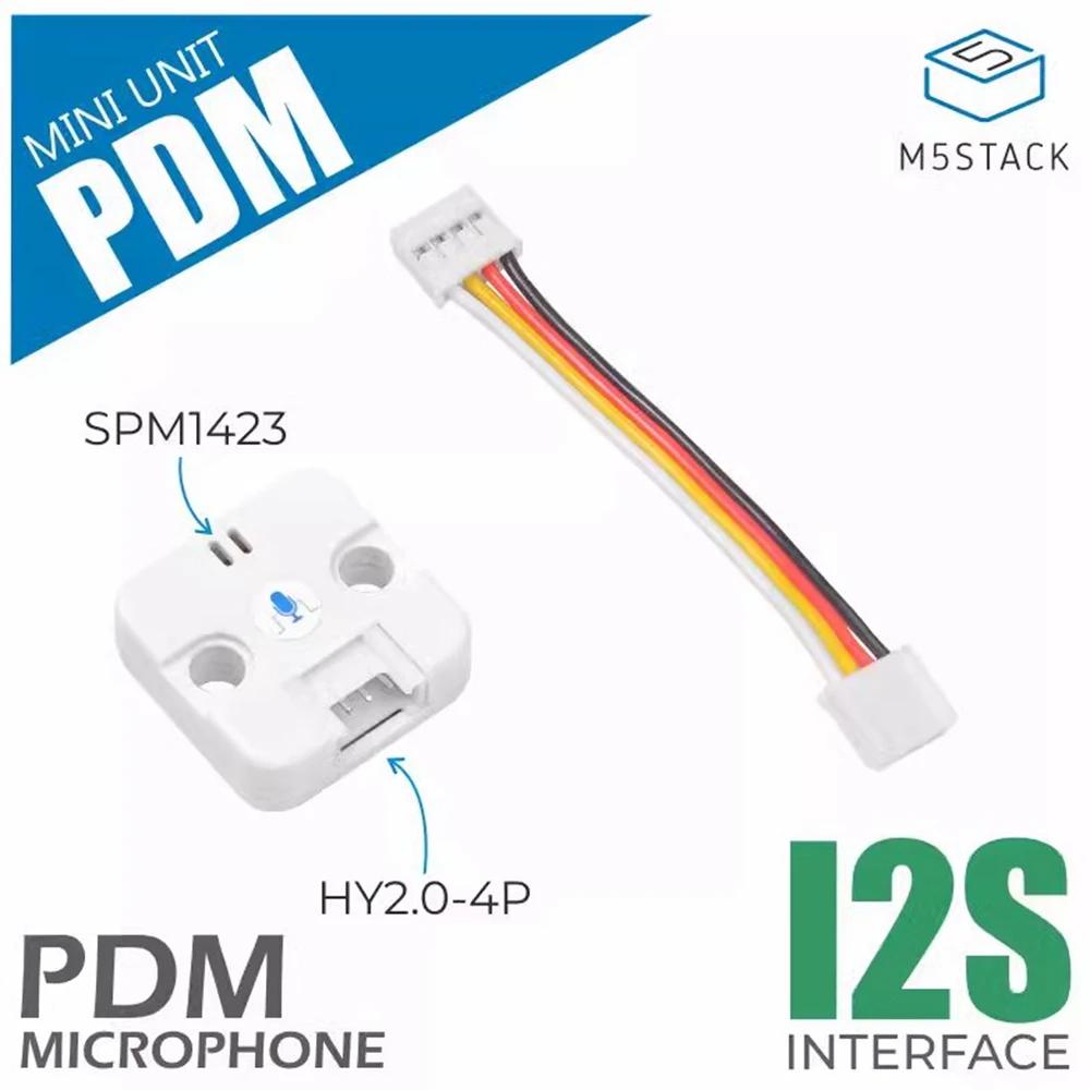 M5Stack PDM สัญญาณ MMS โมดูลไมโครโฟนความแม่นยำสูงและใช้พลังงานต่ำสถานะการสลับอัตโนมัติ