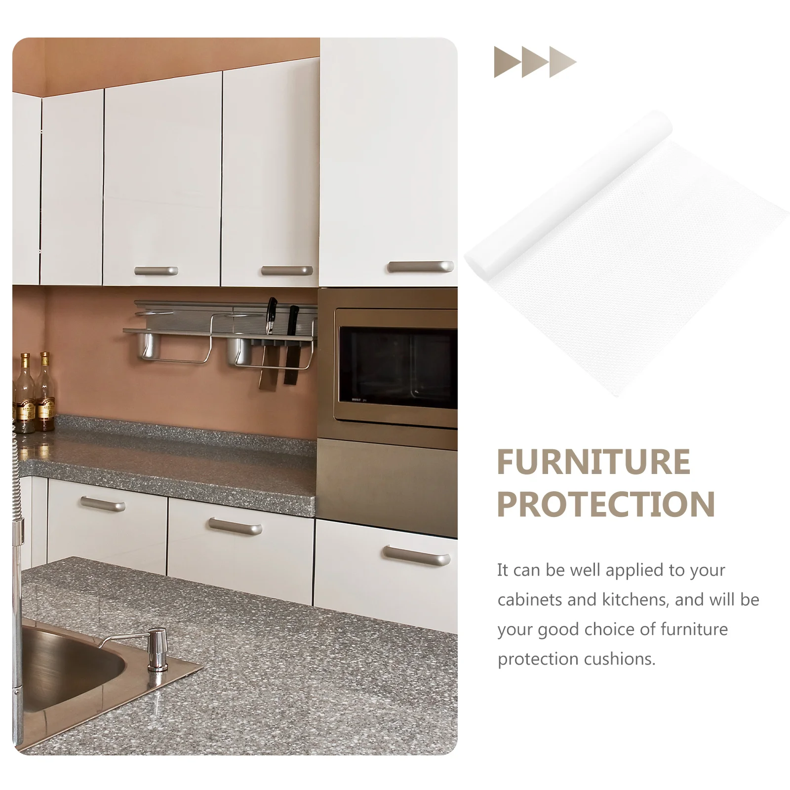 

1 Roll Anti-Slip Drawer Mat Eva Oil-Proof Cabinet Cushion Dustproof Shelf Liner Easy Cut Washing Kitchen Protective Pad