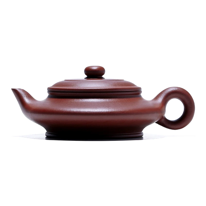 |a pot of tea fragrance yixing recommended pure handmade home hidden ore purple clay teapot tea set virtual flat pot