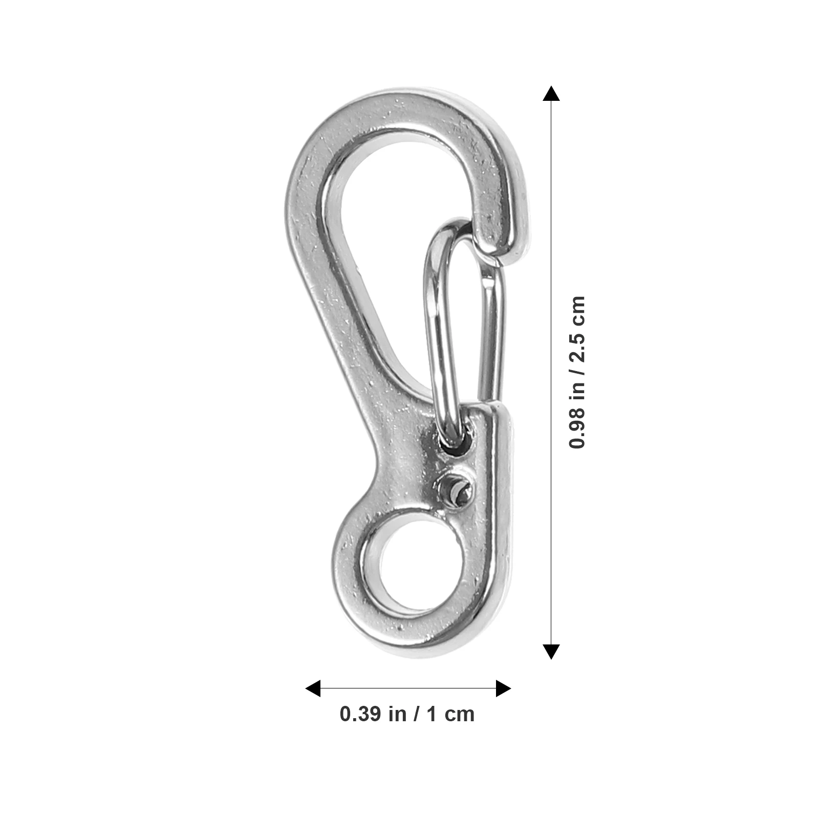 

20 Pcs Carabiner Hanging Accessories Thin Clip Tiny Jewelry Making Zinc Alloy Small for Keys Keychain