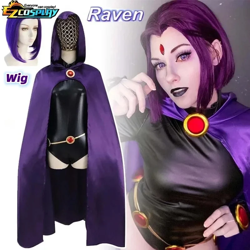 abc123ティーンタイタンズ-レイブン-コスプレ衣装-デラックスジャンプスーツ-クロークベルトスーツ-ハロウィンユニフォーム-女性用--1--ws3'f5-j8