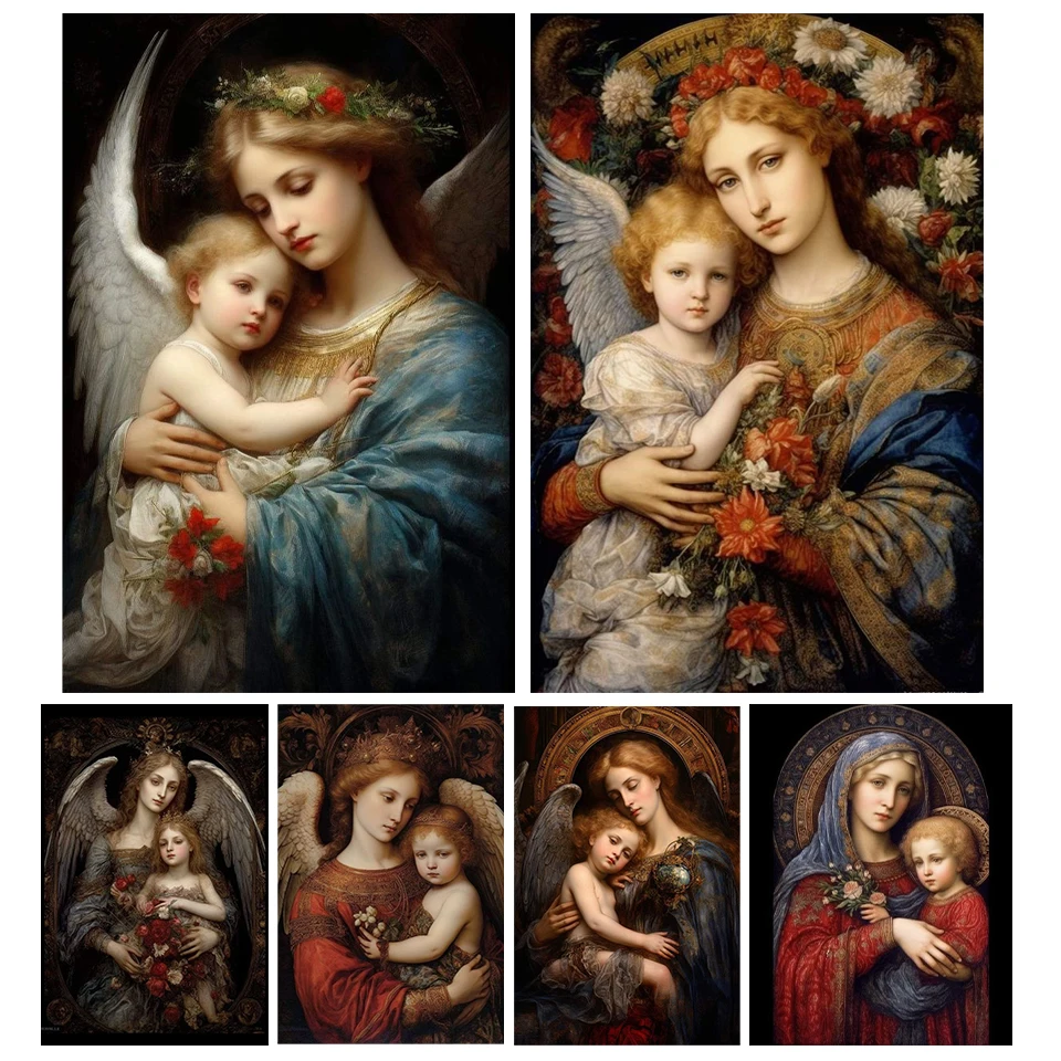 

5D Virgin Mary Diamond Painting Cross Stitch Full Diamond Embroidery Religion Picture Of Rhinestone Mosaic Christian Home Decor