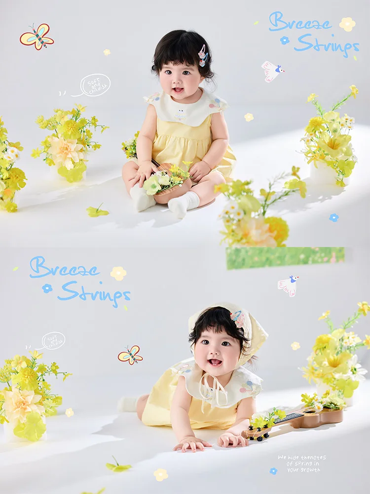 conjunto-de-ropa-para-fotografia-de-bebe-nina-de-100-dias-vestido-amarillo-adorable-con-panuelo-para-la-cabeza-y-horquilla-accesorios-de-fotografia-para-primavera