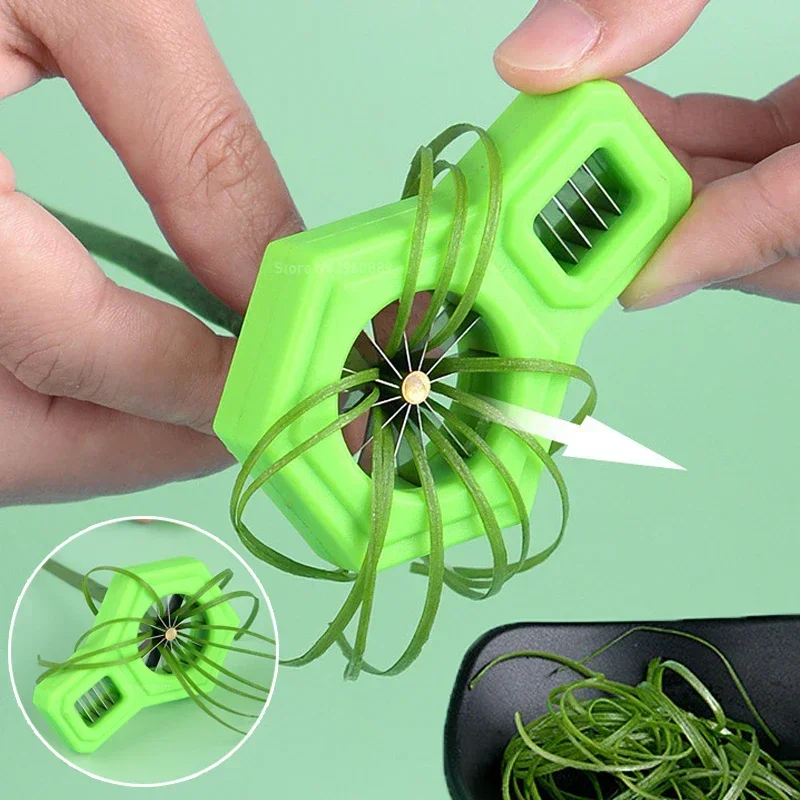 Green Onion Easy Slicer Shredder Hexagon Grater Cut Green Onion Wire Drawing Kitchen Superfine Vegetable Shredder Kitchen Gadget