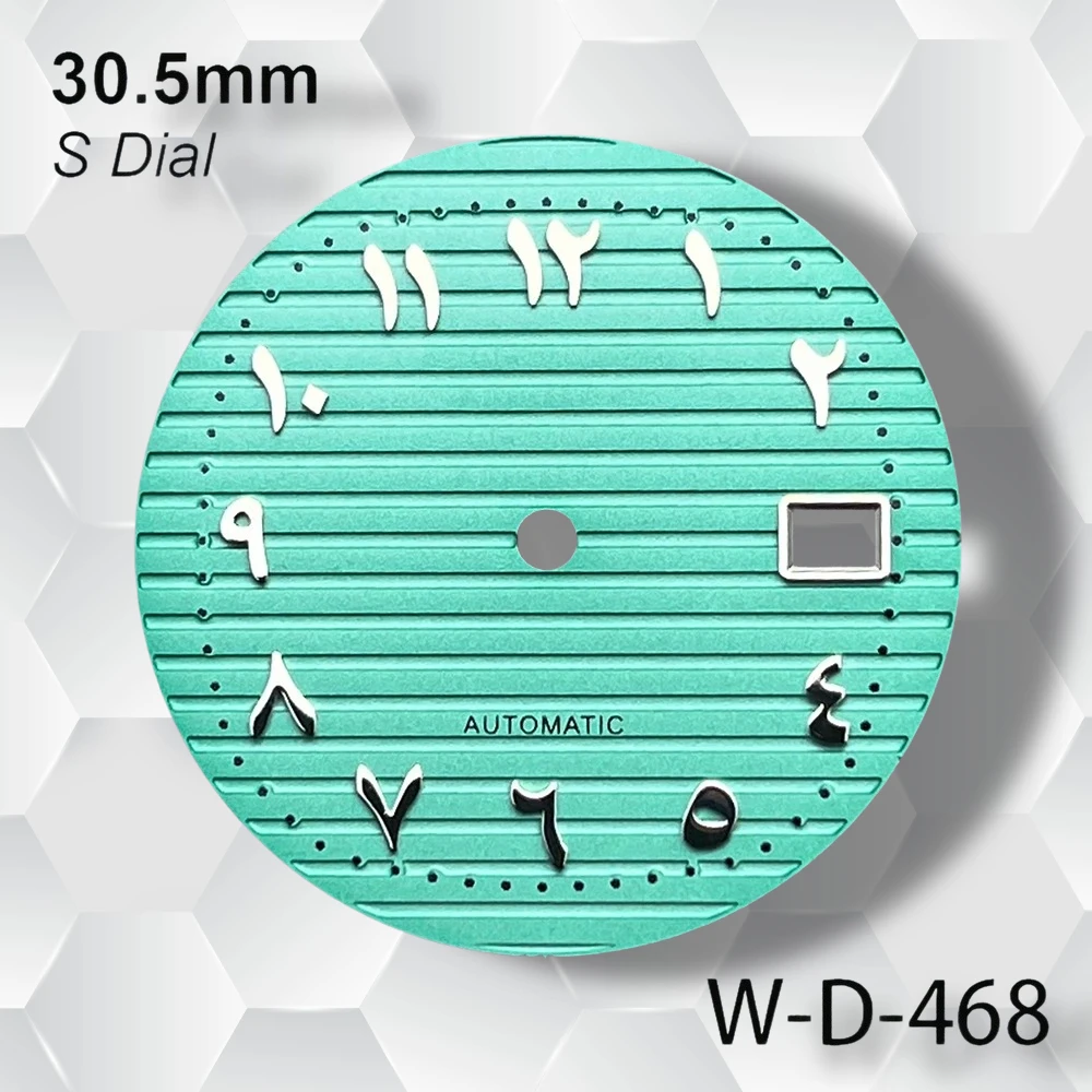 30.5mm S Logo Arab Dial Suitable for NH35/NH36/7S/4R Japanese Movement High-Quality Watch Modification Accessories