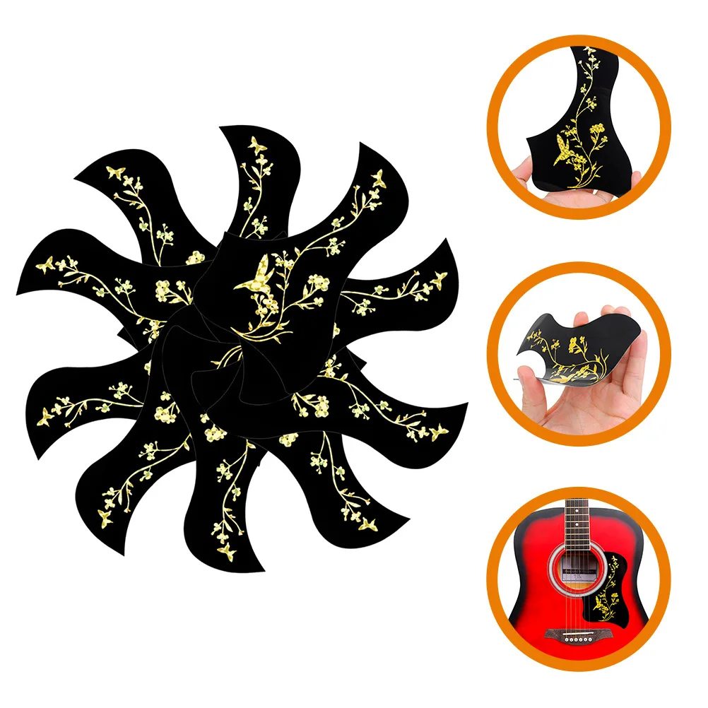 

10 Pcs Guitar Replacement Acoustic Protector Plate Pvc Folk Pickguards Cover