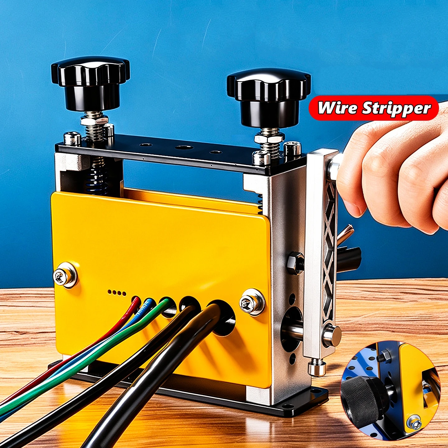 Manual Wire Stripping Machine Gauge Wire 3-17mm,Scrapping Copper Wire Peeler Machine,Drill Powered Hand Crank Wire Stripper Tool