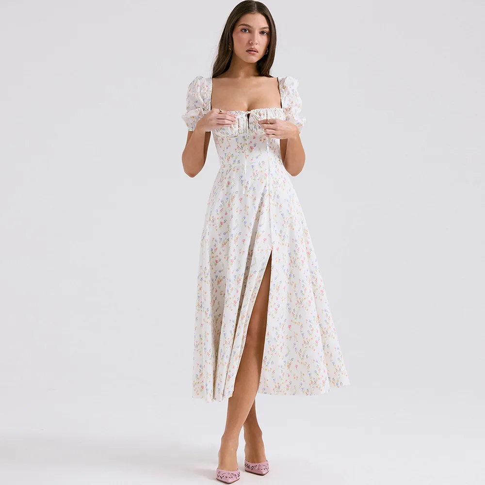 Robe longue plissée en mousseline de soie pour femmes, vêtement de plage, sexy, col en V, dos nu, écharpe, printemps été