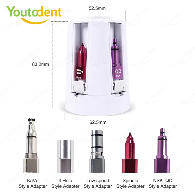 Portable Dental Air Turbine Lubrication System Contra Angle Handpiece Oiling Cleaning Maintenance 5 Nozzles for Standard Spray view 2