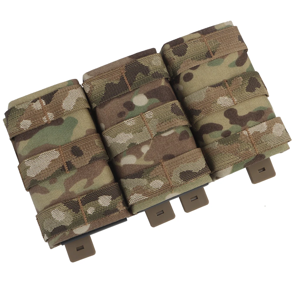 Tactische 5.56 Triple Magazine Pouch (lang) met Kydex Klem voor Molle Airsoft Vest Plate Carrier Voorpaneel M4 AR 15 Mag Bag - imagen 2