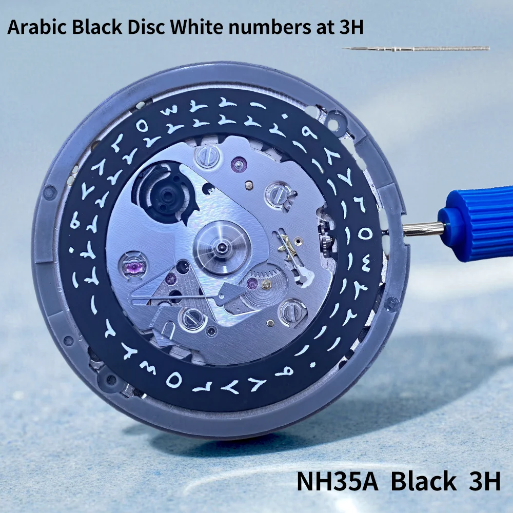 ملحقات الساعة: حركة NH35A أصلية يابانية جديدة تمامًا، حركة ميكانيكية أوتوماتيكية بالكامل، حركة NH35 #3