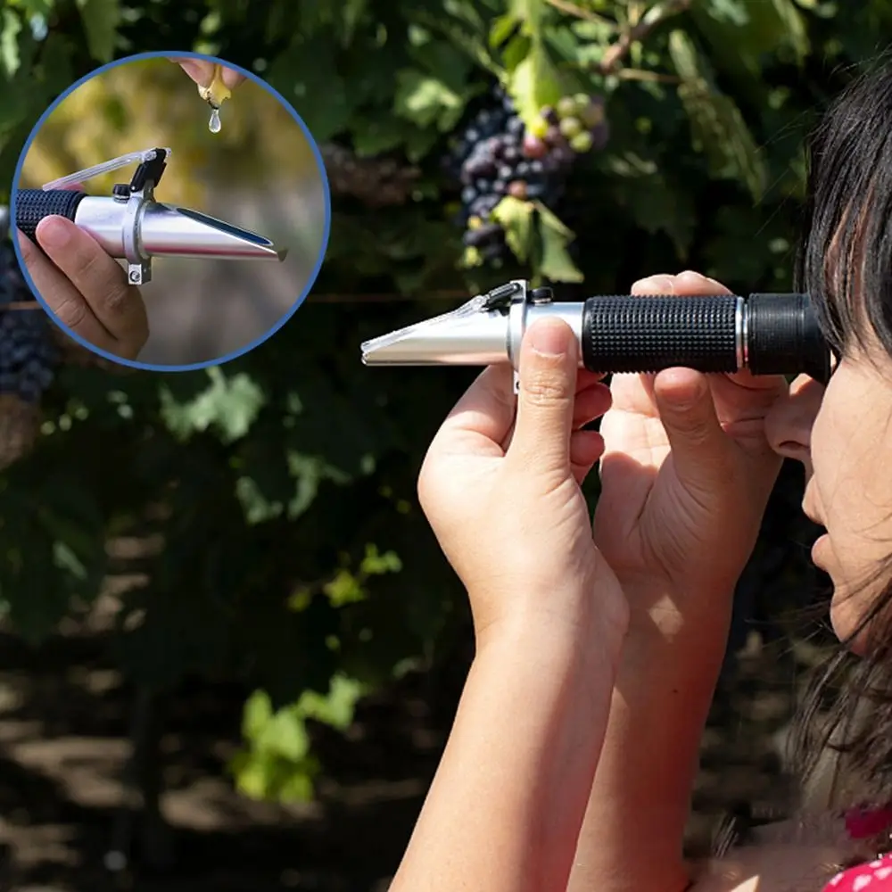 Anti-slip Handheld Wine Sugar Refractometer Multi-purpose Adjustable Tester Wine Concentration Meter Multifunctional