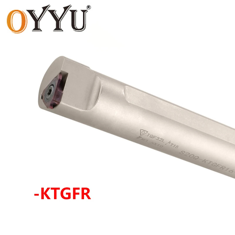 OYYU KTGFR S16Q-KTGFR16 S20R-KTGFR16 S25S-KTGFR16 White Nickel Coated Internal Turning Tools S16Q S20R S25S KTGFR16 CNC Cutter