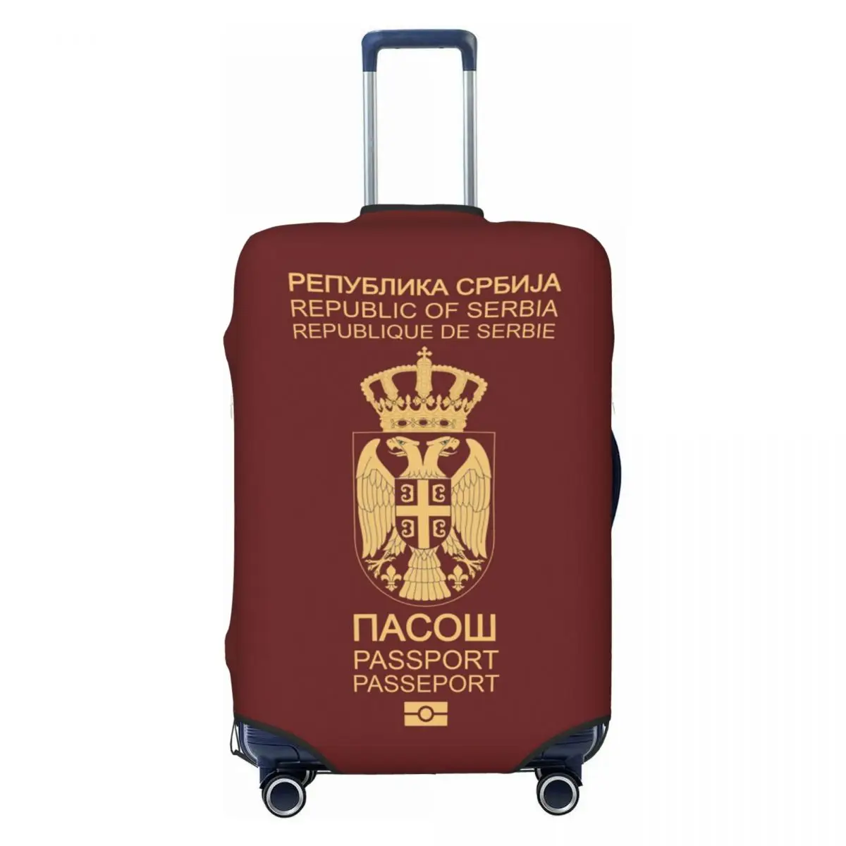 

Сербия Паспорт Чехол для дорожного багажа Пыленепроницаемый чехол для чемодана Защитная пленка подходит для 18-32 дюймов